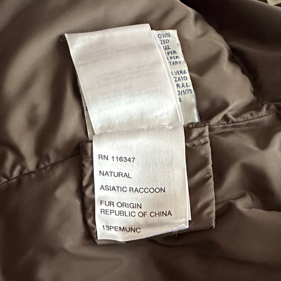 Moncler Dark Brown Puffer Jacket with Fur Trim - Picture 7 of 9